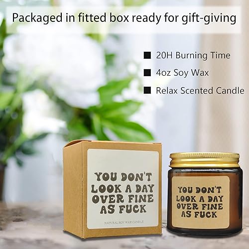 Miniatura 7 de Oh mira. Está en llamas! Velas de soja perfumadas de lavanda, divertidos regalos únicos para mamá para el día de la madre, Navidad, cumpleaños y