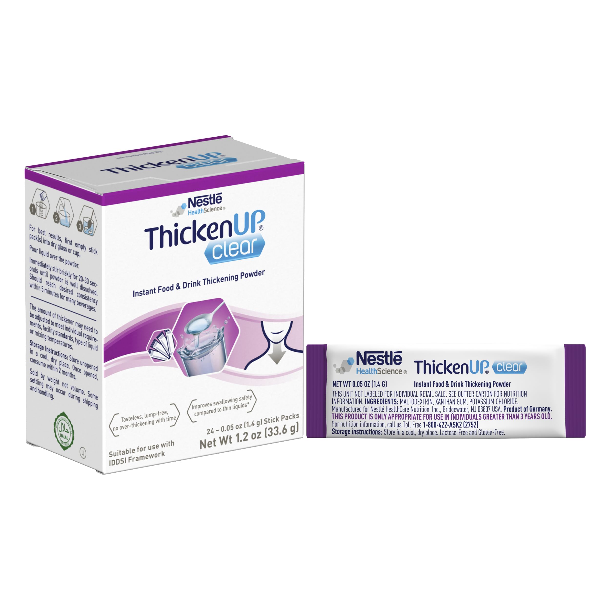 ReSource Thicken Up Clear Packets, 0.05 Ounce - 24 Count (Pack of 12)