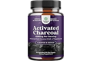 Cleanse and Detox Activated Charcoal Capsules 1200 mg / Serving