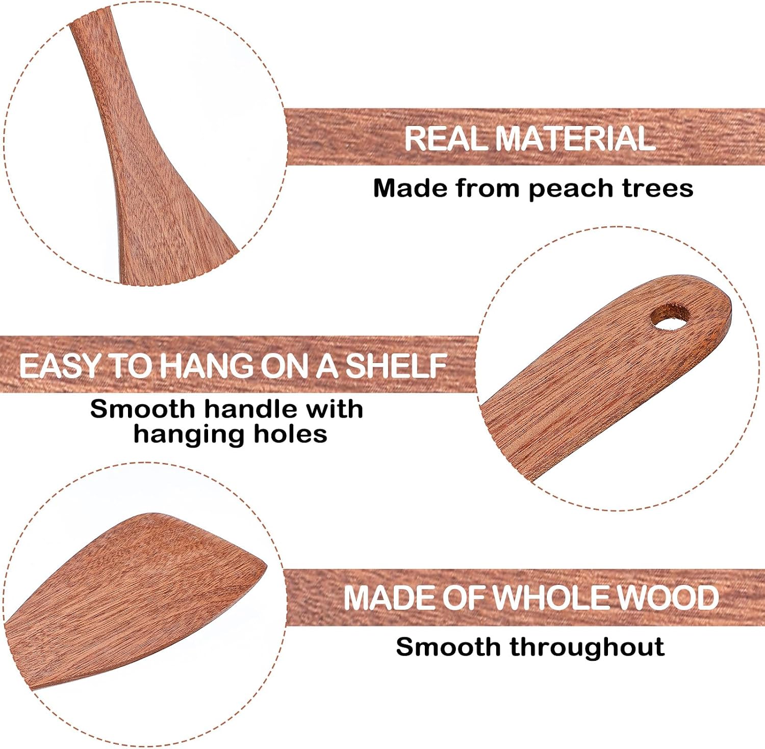 2Pcs Flat Wooden Spatula for Cooking, 12.8 Inch Thin Wooden Spatula for Non-Stick Cookware, Long Handle Flat Wood Spatulas for Kitchen Cooking Utensils