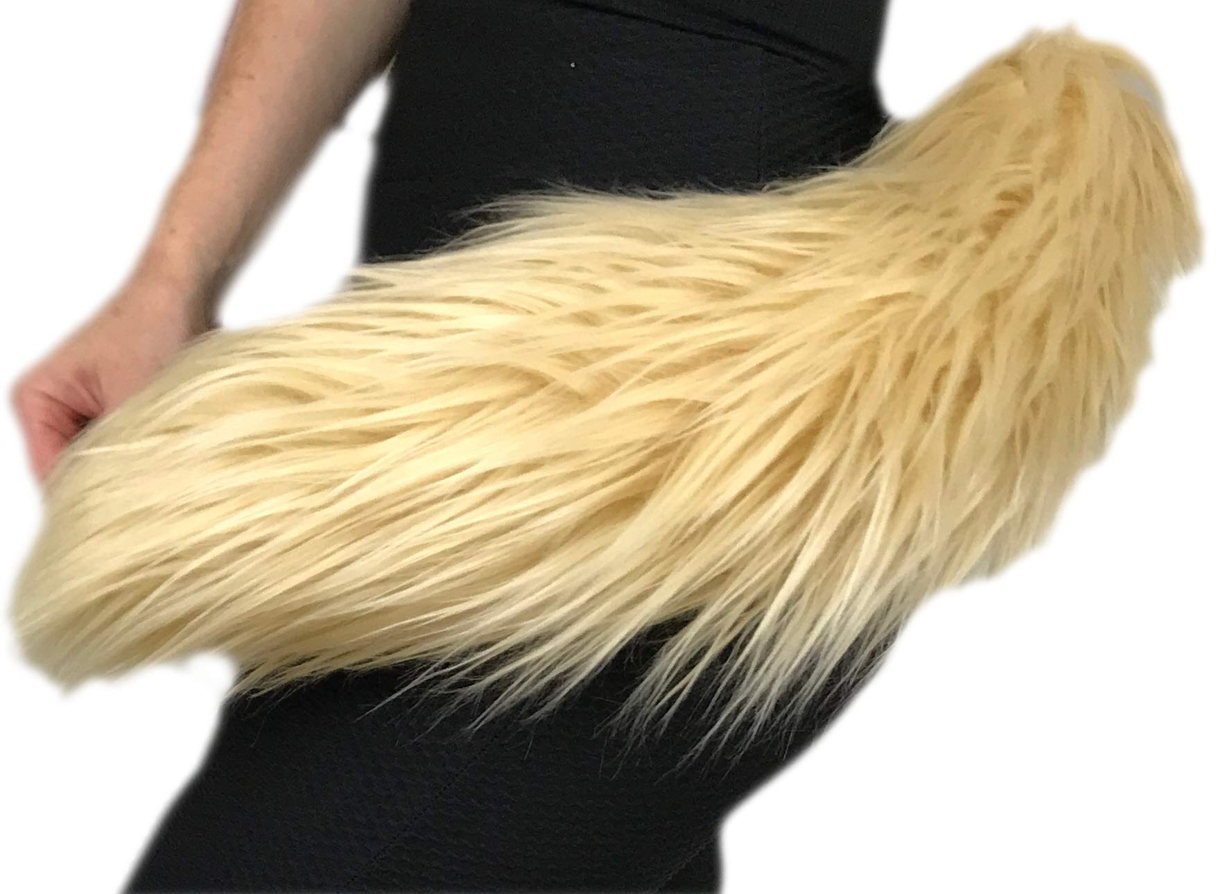 Bianna Creations Long Faux Fur Animal Luxury Tail, Cosplay, Anime Lover, Costume Dress Up Pet Play Furry Super Soft Accessory (20