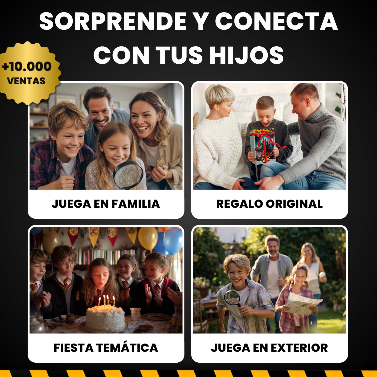 EPIC ENIGMAS | Escape Room Magia de Harry | 5 a 12 años | 5 Salas de Enigmas Emocionantes | Juego de Mesa Familiar Niños | 1-5 Jugadores