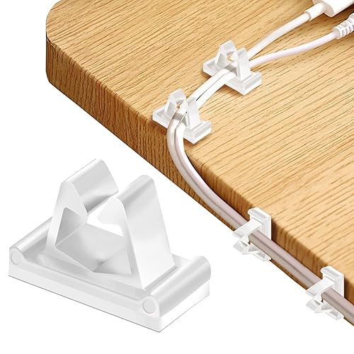 Miniatura 7 de M Clips de cable de nailon negro, organizador de cables eléctricos, abrazadera de cuerda de alambre adhesiva USB para escritorio, coche, Dash Cam -