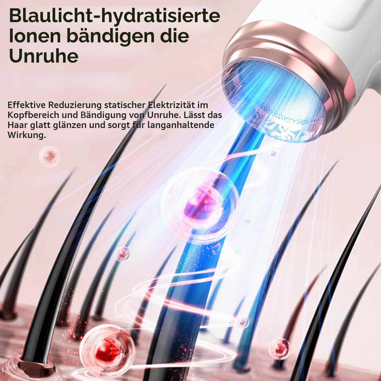 Schnurloser Haartrockner, Tragbarer Reise-Haartrockner, 200 W Schneller Ionen-Luftstrom, Heiß-Kalt-Wind-Design, 15000 MAh Wiederaufladbarer USB-Haartrockner für Schlafsaal,