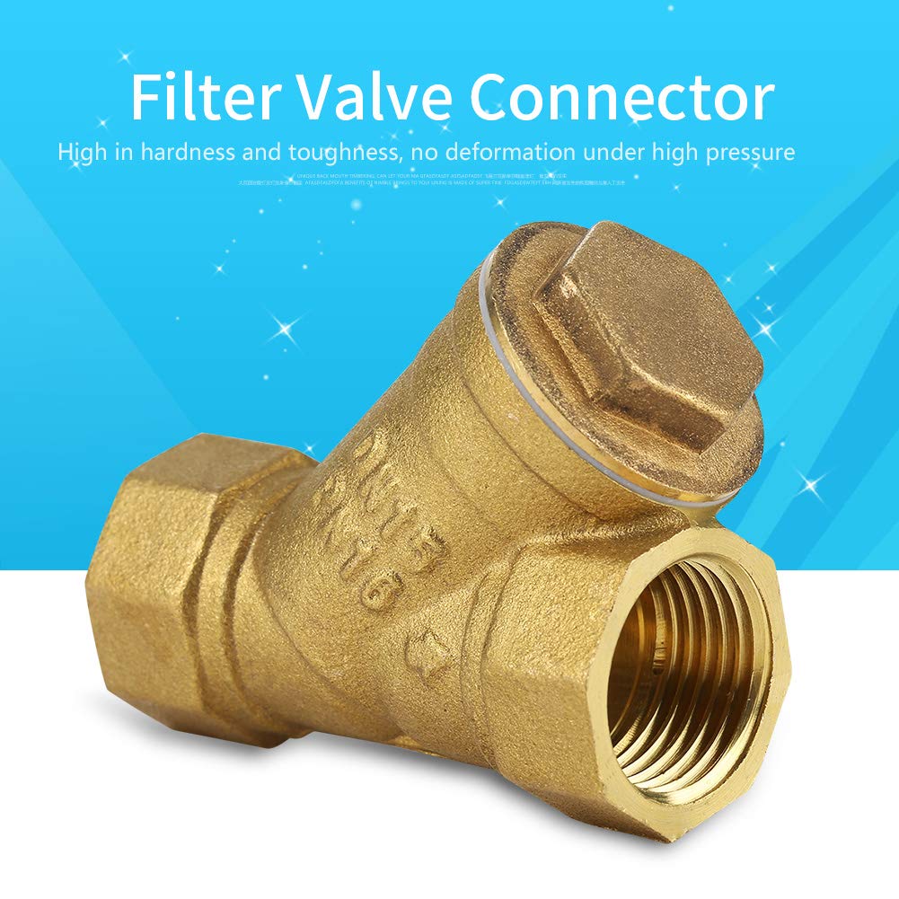 Filtro de Latón 1/2" BSPP Rosca Hembra Válvula en Y Separación Agua Aceite DN15