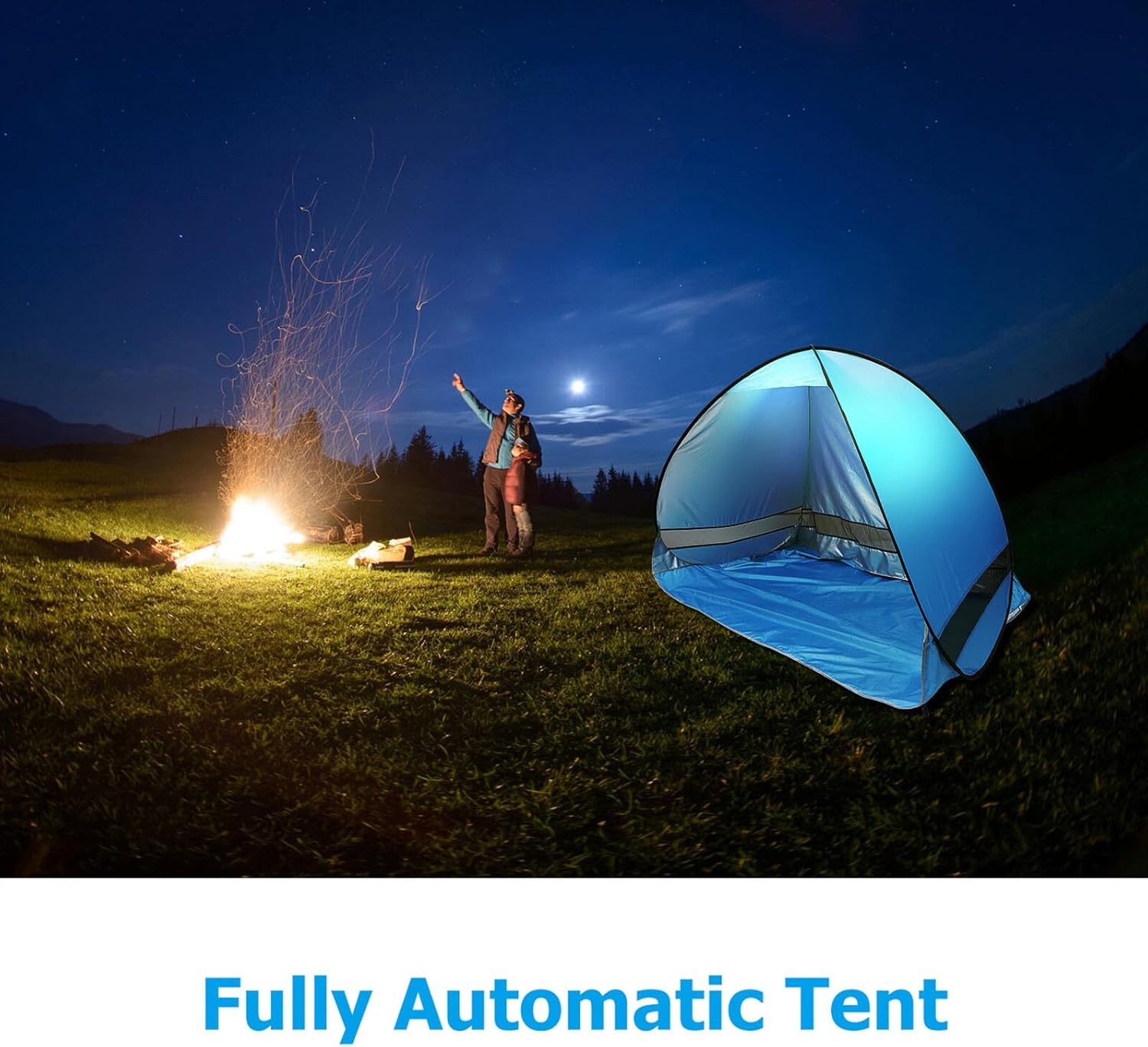 Travel Tent Portable Beach Camping Sun Shelter with Wind-Resistant Stability Lightweight Outdoor Picnic Shelter for Hiking and Leisure