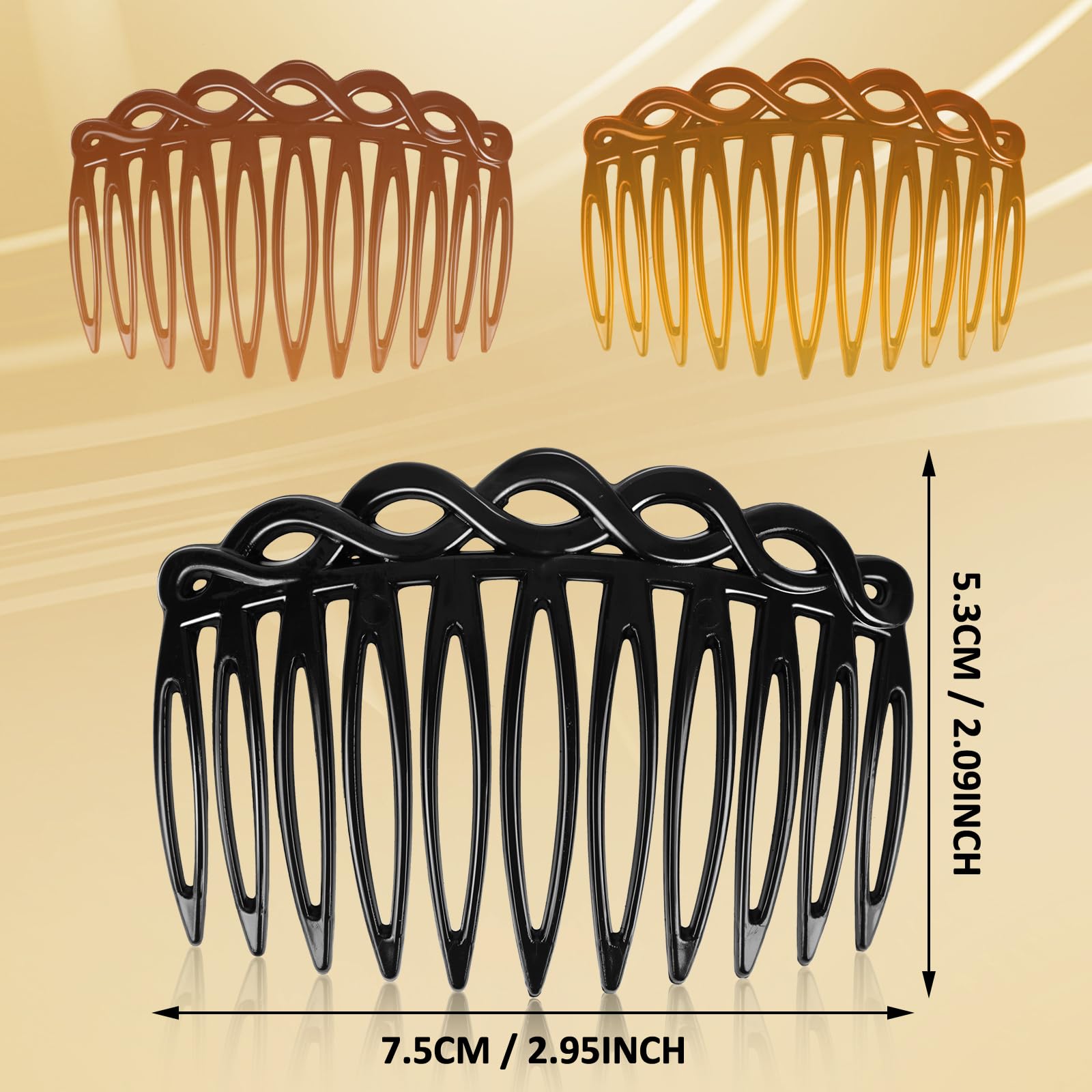 COMNICO 6 Pcs French Hair Side Combs - Image 2