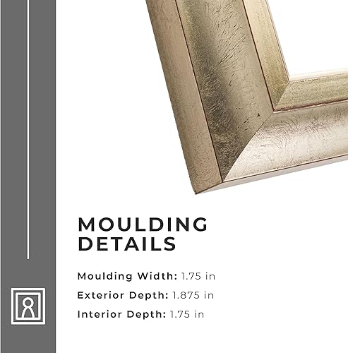 Miniatura 4 de 8x10 Silver Shadowbox Frame - Shadow Box Frame Interior Size 8x10 x 1.75 Inches Deep - Silver Frame Made to Display Items Up to 1.75 Inches Deep!