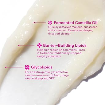 Murad Lipid-Enriched Double Cleansing Balm - Hydrating Balm-to-Oil Face Cleanser & Makeup Remover Removes Long-Wear Makeup & SPF Barrier Repair with Ceramides & Camellia Oil 1.7 Fl Oz