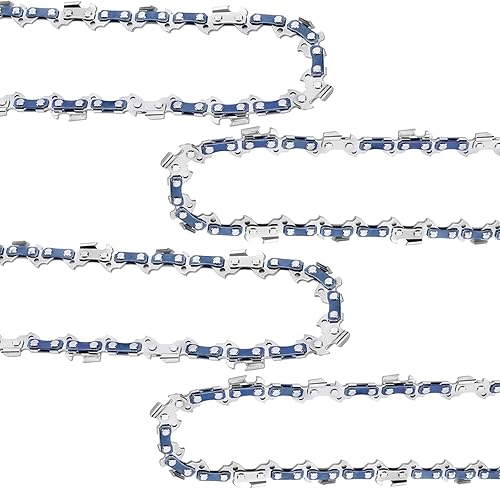 4 cadenas de motosierra de 18 pulgadas, 62 eslabones de transmisión, paso LP de 38 pulgadas, calibre de 0.050 pulgadas, cadena de sierra de poste