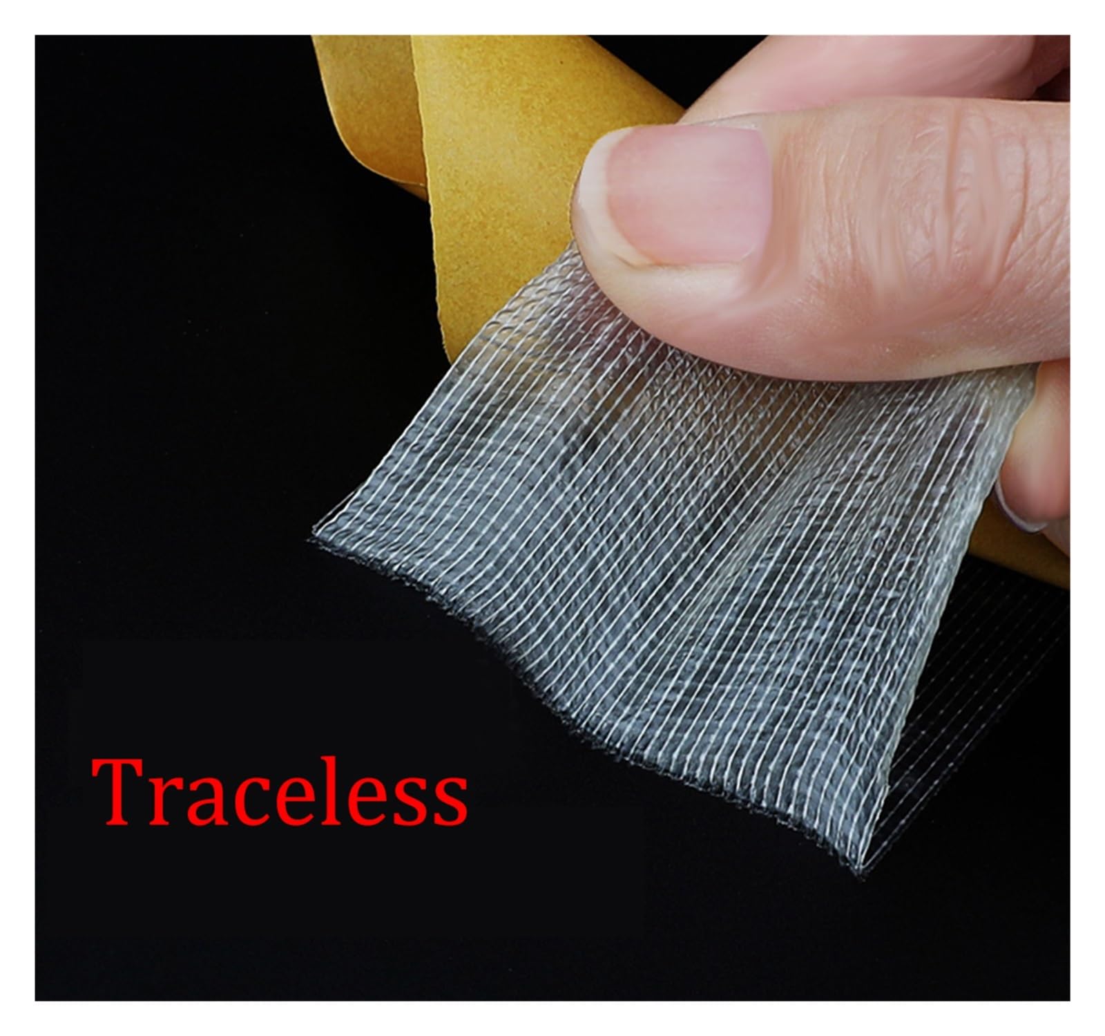 DAVBIR Cinta de Base de Tela de Doble Cara Cinta translúcida de fijación Fuerte Cinta Adhesiva for alfombras de Alta viscosidad súper sin Rastro Impermeable Perfection (Color : Yellow-10M, Size : 30
