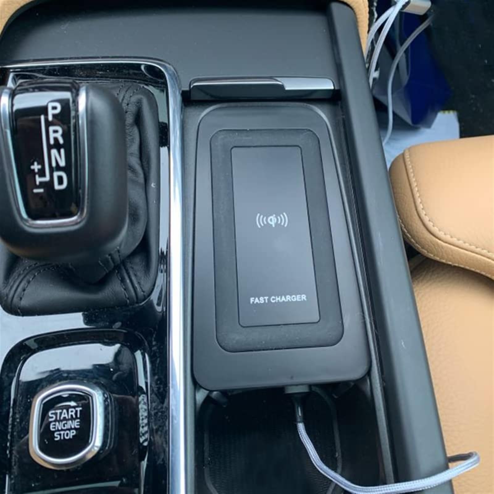 10W samochodowa bezprzewodowa ładowarka QI ładowarka do telefonu uchwyt do ładowania, dla VOLVO, XC90 S90 V90 XC60 S60 V60 C60 2018 2019 2020 2021 dla Bezprzewodowa ładowarka samochodowa