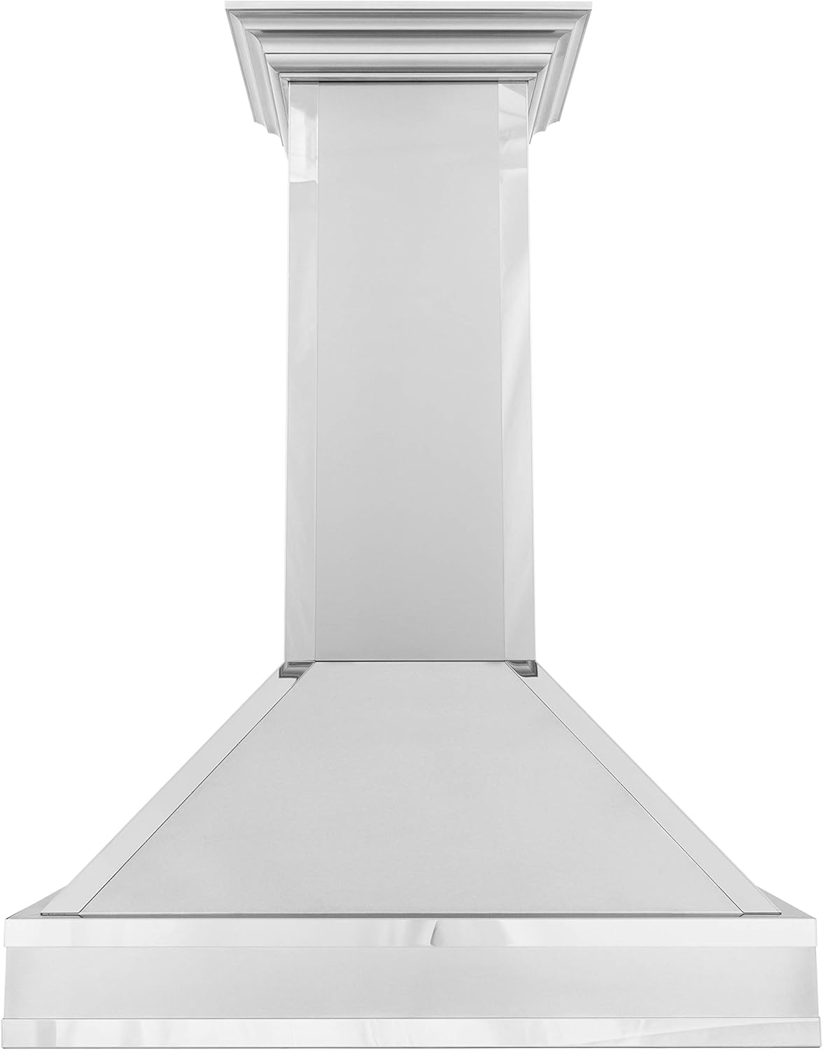ZLINE 36 in. Designer Series Ducted Wall Mount Range Hood in Satin Stainless Steel with Mirror Accents (655MR-36)