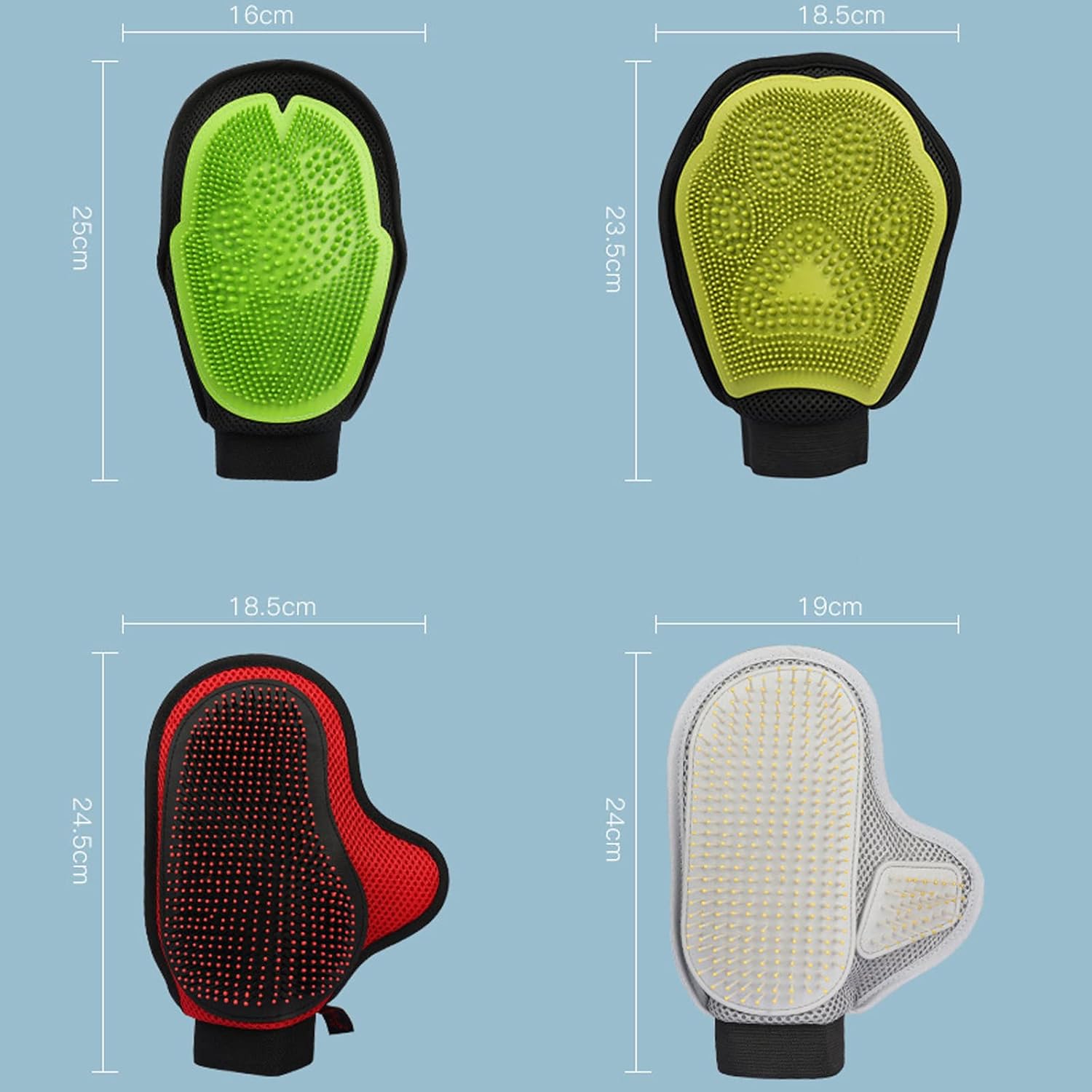 Pet Grooming Glove - Right Handed Brush for Dogs & Cats - Gently Remove Loose Hair & Massage Pets with Ease