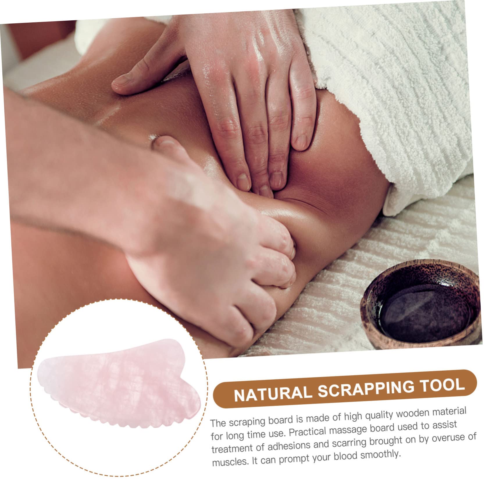 2pezzi Guasha Scraping Board Naturale Per Massaggio Muscolare e Rilassamento Strumento Per Adulto Facile Da Usare Per Corpo e Viso