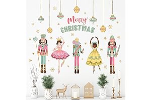 Mfault Merry Christmas Nutcracker Wall Decals Stickers
