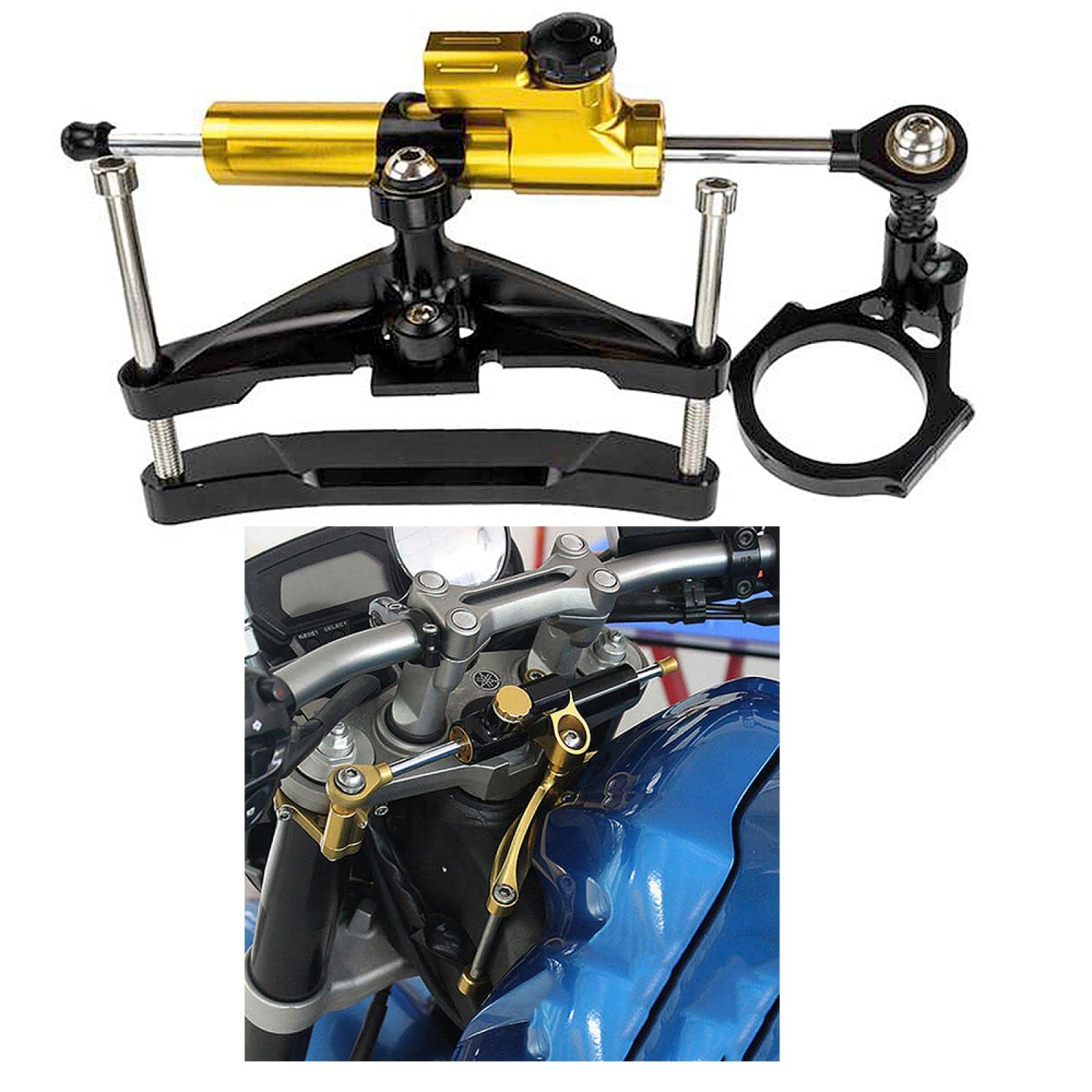 Motorcycle Steering Damper para Yamaha FZ1 FAZER 2006-15 Moto Dirección Estabilizador Amortiguador