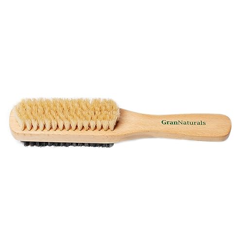 Miniatura 6 de GranNaturals Cepillo de pelo de cerdas de jabalí de doble cara – Cepillo de pelo suave y duro para alisar el cabello para volver al estilo, pulir y