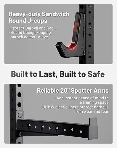 Vista 6 de Mikolo M4 2.0 Smith Machine, 2200lbs Squat Rack with LAT-Pull Down System & Cable Crossover Machine, Training Equipment with Leg Hold-Down Attachment