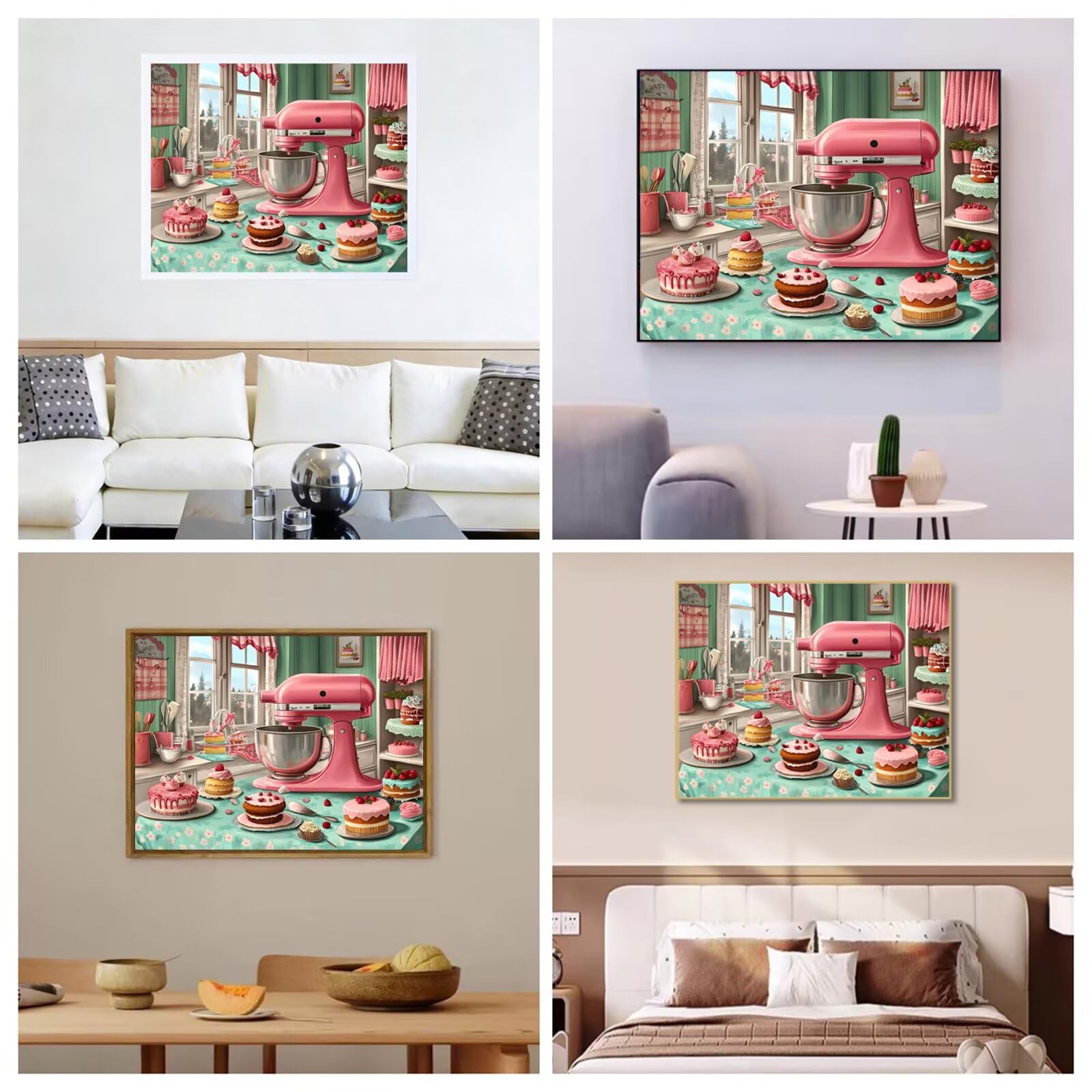 Model353 Diamond Painting dla dorosłych, kuchnia, motyw do malowania diamentami 5D, zestaw "zrób to sam", dla początkujących, pełne wiertło, malarstwo, haft krzyżykowy, zestaw do majsterkowania, do