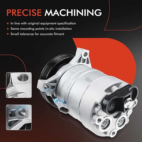 Miniatura 5 de A-Premium Compresor de CA con embrague compatible con Acura SLX 98-99, Cadillac Allante 93, DeVille 94-99, Eldorado 93-02, Fleetwood 85, Seville