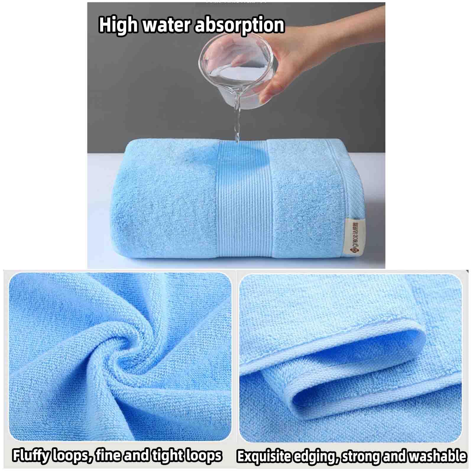 JUSHZ Badetuch Strandtuch Duschtücher Badetücher Beach Towel Badehandtuch Strandtücher Groß Strandhandtuch Handtücher 70x140 Frottee Struktur Wasser Aufnehmen Bequem Und Weich (70x140cm,White)