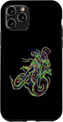 Vista 31 de iPhone 12 mini Motocross Line Art Hand Freehand Line Drawing Case