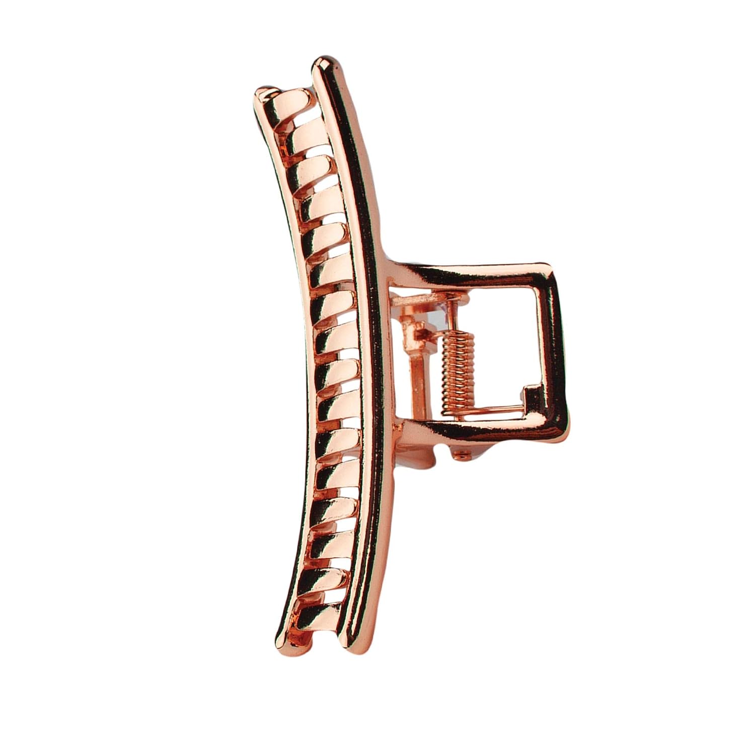 Kitsch Metal Claw Clips - Medium Hair Clips for Women | Stylish Hair Claw Clips for Thick Hair & Thin Hair | Cute Medium Hair Clip & Claw Clip for Teen Girls | Hair Accessories for Women, 1pc RoseGold