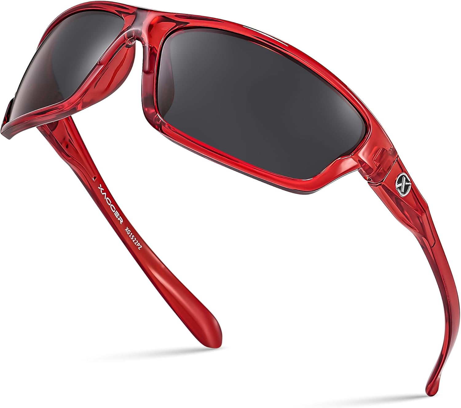 Xagger Polarized Wrap Around Sport Sunglasses for Men Women TR90 Frame