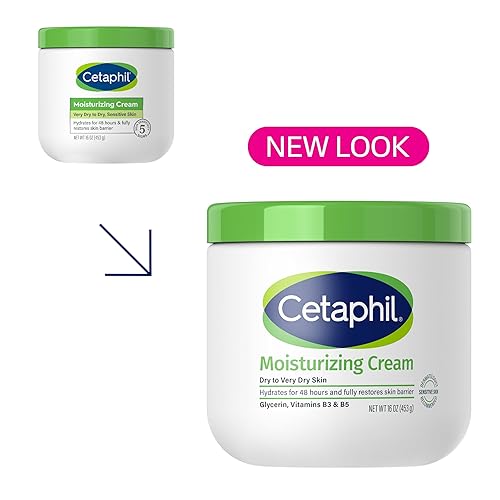 Miniatura 2 de Cetaphil - Crema hidratante para piel seca a muy seca sensible nueva de 16 onzas paquete de 2 piezas libre de fragancia no comedogénica no grasosa