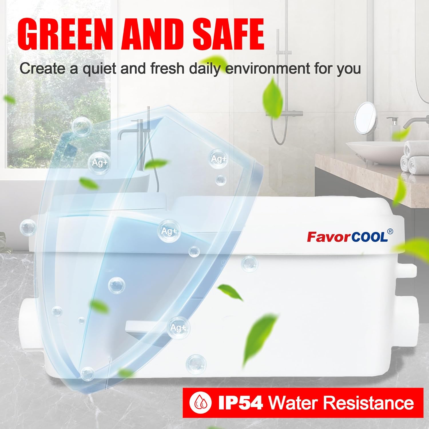 300W Macerator Pump, Sink Sewerage Pump 5100 L/h Flow, 22 ft/6.7 m Head, Sewage Pump for Basement, Kitchen, Sink, Shower, Bathtub, Laundry Waste Water Disposal Upflush Machine