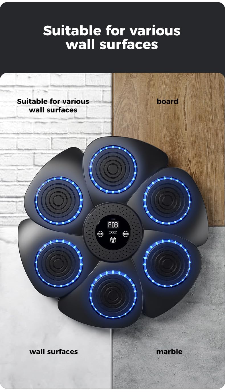 XO Simple is Beauty Boks Refleks Makinesi Müzikli – Ritim Uyumlu, 9 Kademeli Vuruş Modu, 18 Hız Ayarı, LED Sayım Ekranı, Gürültü ve Darbe Azaltıcı, 2000mAh, Yapışkanlı, SF-02, Siyah