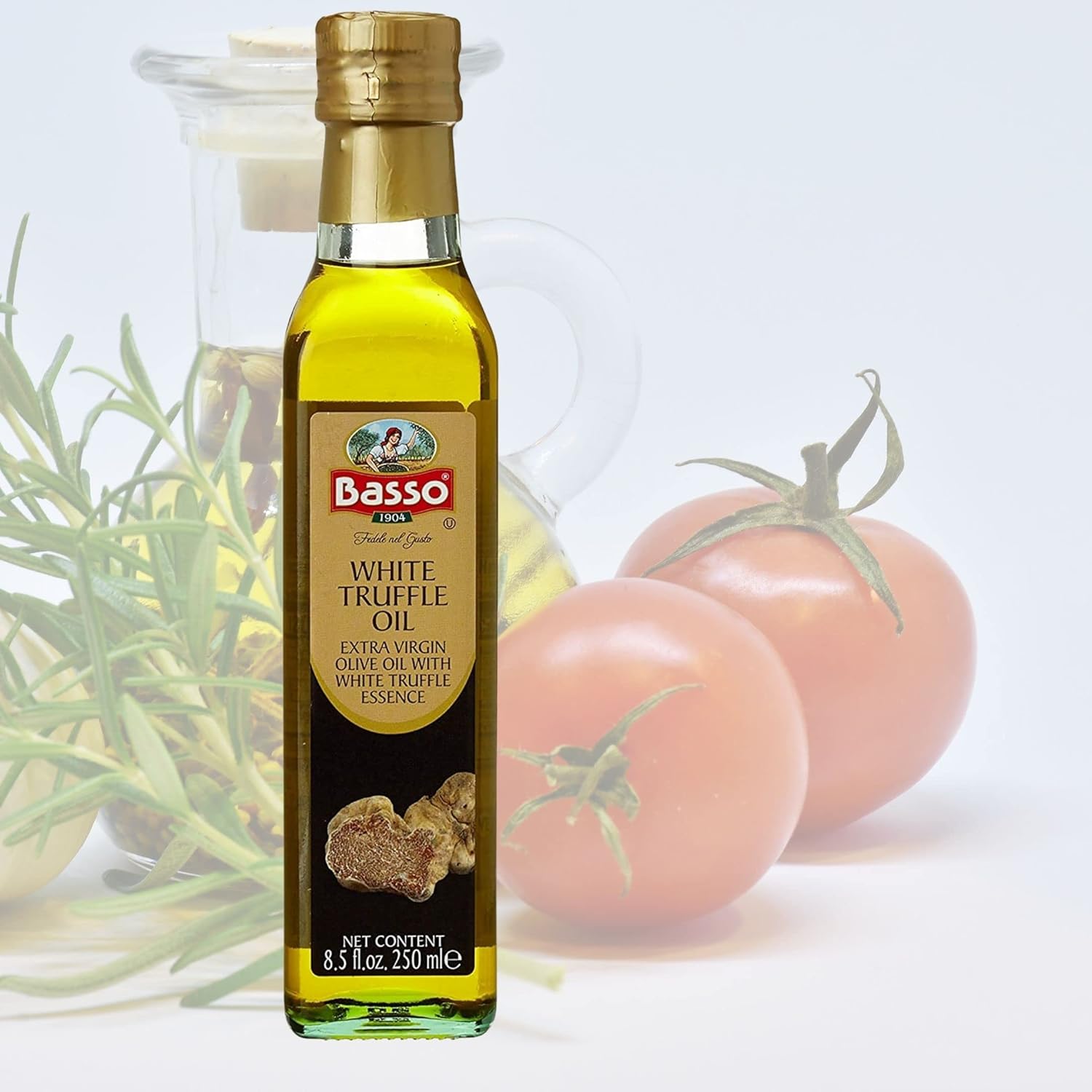 6 Pack, White Truffle Oil, Large Size 8.5oz (250 ml), High Concentrate, Great for Pasta, Pizza, Risotto, or any of your favorite recipes. Basso