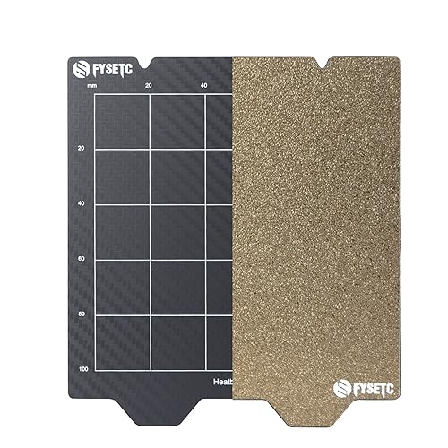 FYSETC Impresora 3D Voron0.2 Pro Build Plate Reemplazo solamente, placa de construcción de doble cara de 4.724 in4.7 pulgadas, hoja PEI+PET-CF