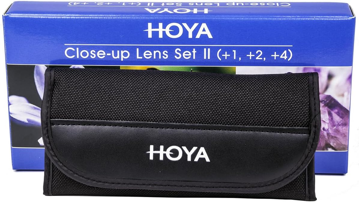 Hoya 40.5mm Close-UP Diopter Lens Filter Set II – +1, +2, and +4 Diopters Included for Close-Up Photography and Anamorphic Lenses – Multi-Coated Glass Elements for Superior Optical Performance
