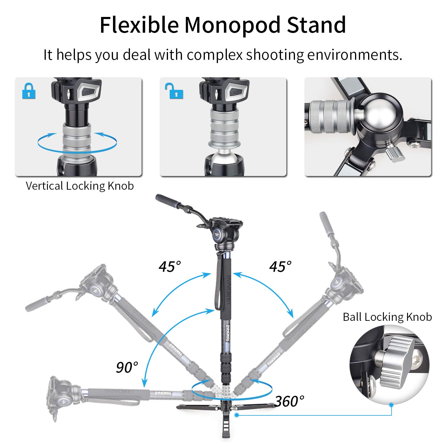 Amazon.com : Carbon Fiber Video Monopod-INNOREL VM75CK Amazon.com : Carbon Fiber Video Monopod-INNOREL VM75CK