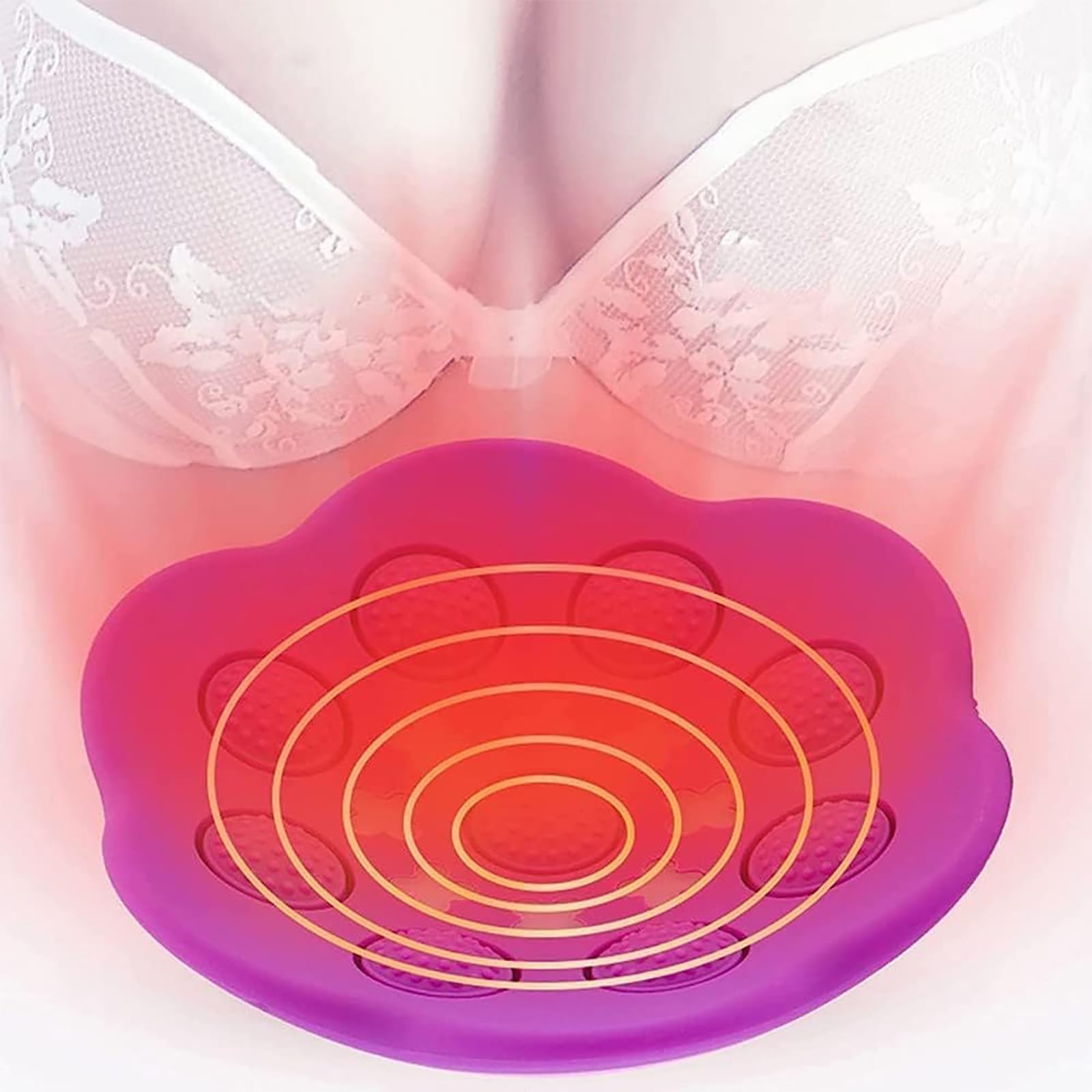Masseur De Poitrine Électrique Avec Enveloppe De Poitrine De 15 Mm, Massage Complet À 360° Et 470 Points De Massage, 3 Niveaux De Compression Chaude Et 5 Niveaux D'intensité, 6 Modes, Poitrine