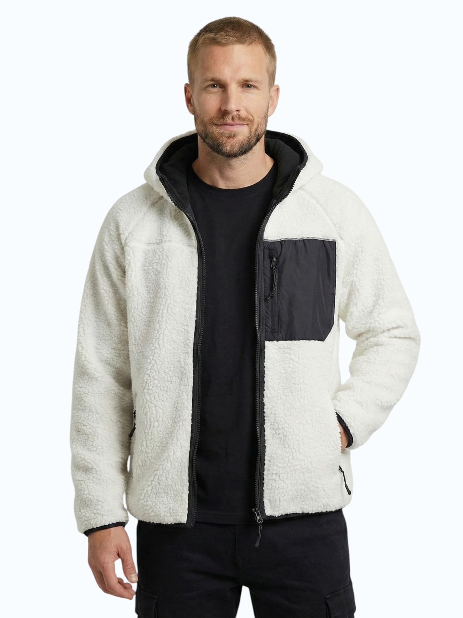Brandit Teddyfleece Work Jacket 15Y, Farbe: white, Größe: M
