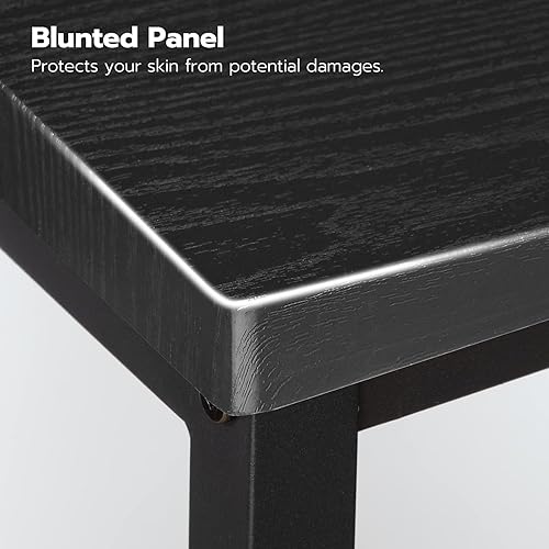 Miniatura 5 de HOOBRO Taburetes de bar, juego de 2 sillas de bar, taburetes de silla de montar de 23.6 pulgadas, taburetes de encimera de cocina con reposapiés,