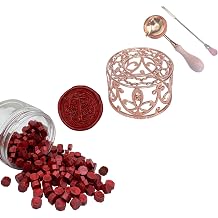 Metal Wax Seal Warmer Kit 200pcs Burgundy Wax Seal Beads