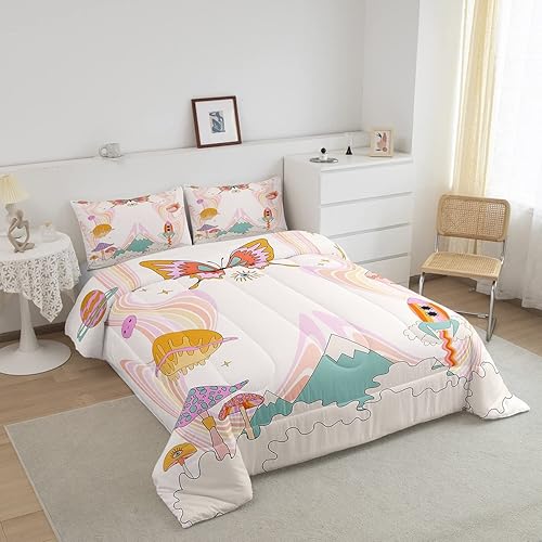 Miniatura 9 de Erosebridal Juego de ropa de cama y colecciones de flores hippie para niñas y adolescentes, diseño de flores bohemias y bohemias, para mujeres, ropa