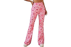 OYOANGLE Marble Women's Yoga Pants with Gorgeous Floral Print