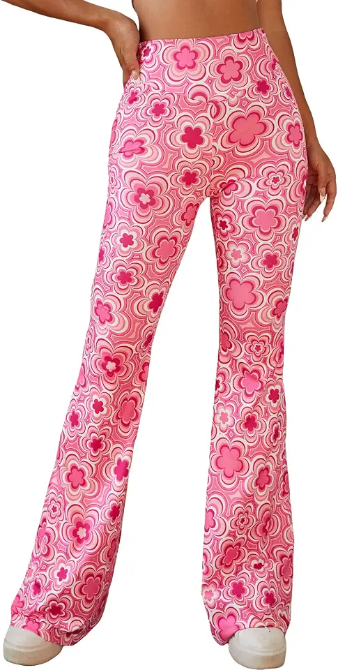 OYOANGLE Womens Floral Bottom Trousers
