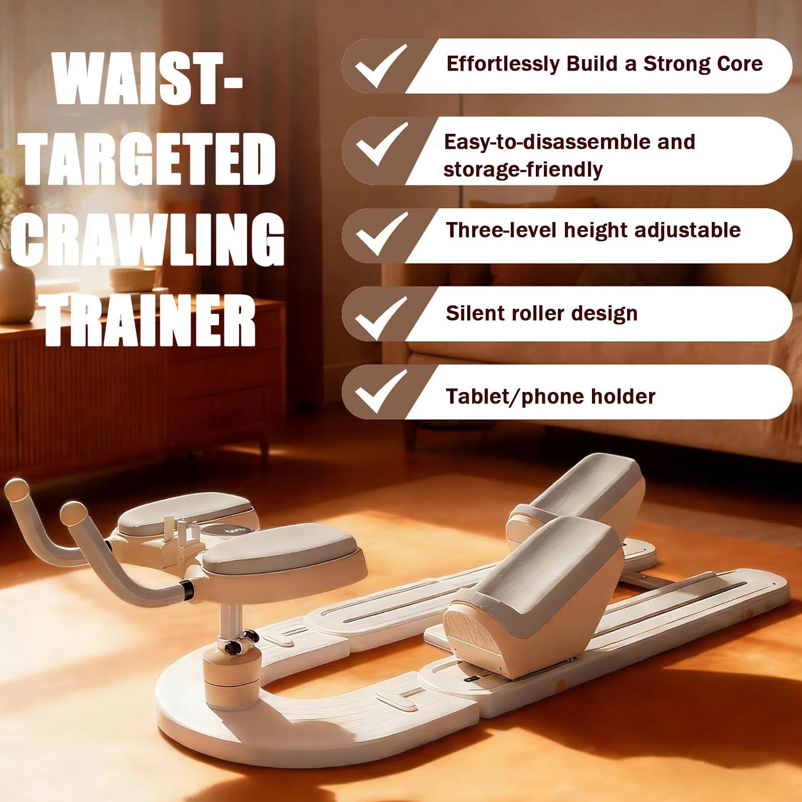 Wirbelsäulen-Dreh- und Dehnungstrainer, abnehmbares Taillentrainingsgerät, 3-Fach höhenverstellbar, für Bauchmuskeltraining, Taillenstraffung und Beindehnung