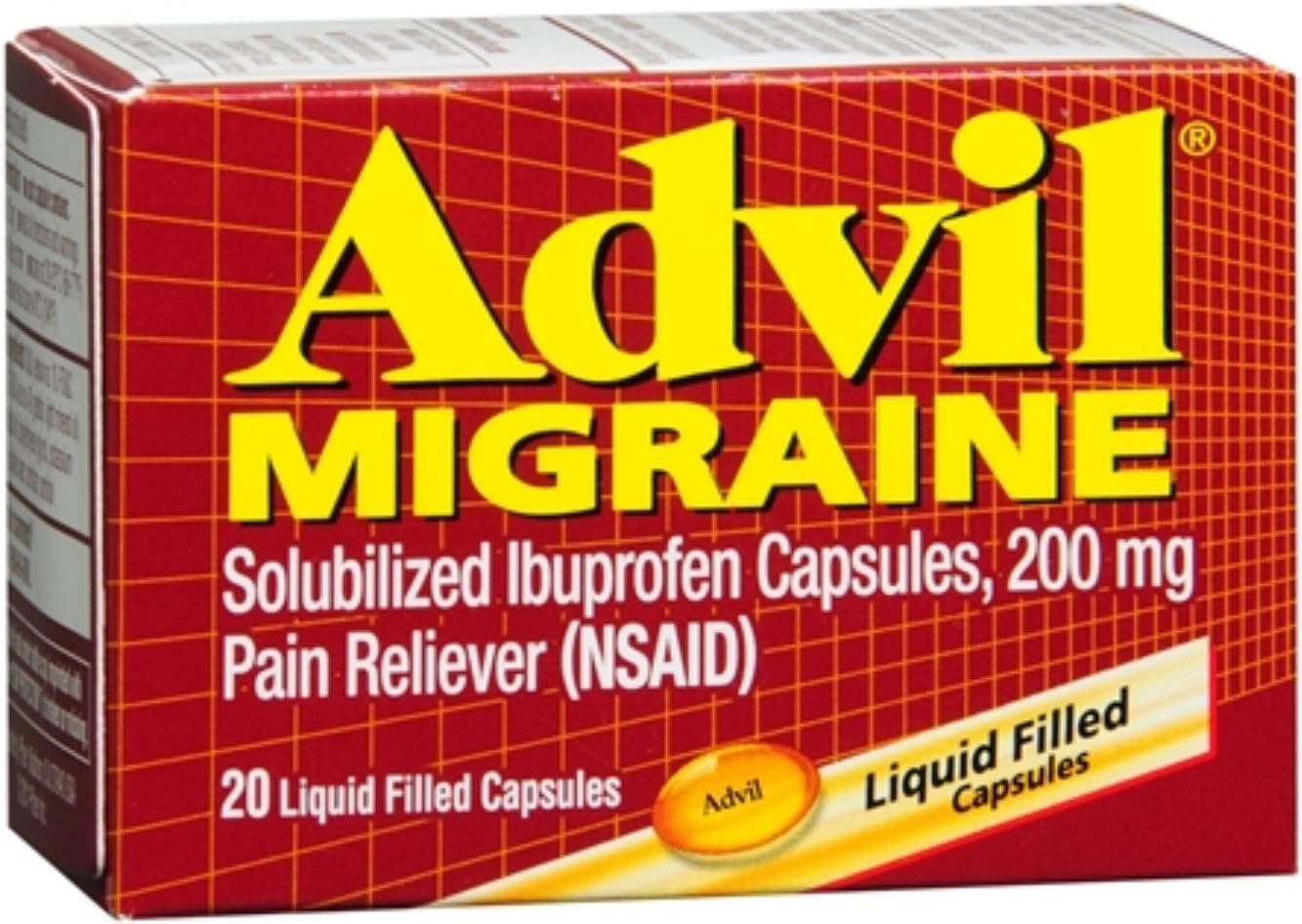Advil Migraine 200 mg Liquid Filled Capsules 20 ea (Pack of 11)