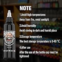 Vista 4 de HAWINK Tinta negra del tatuaje 4oz (4.1 fl oz) del pigmento amistoso suministros concentrado negro ti203-120-002