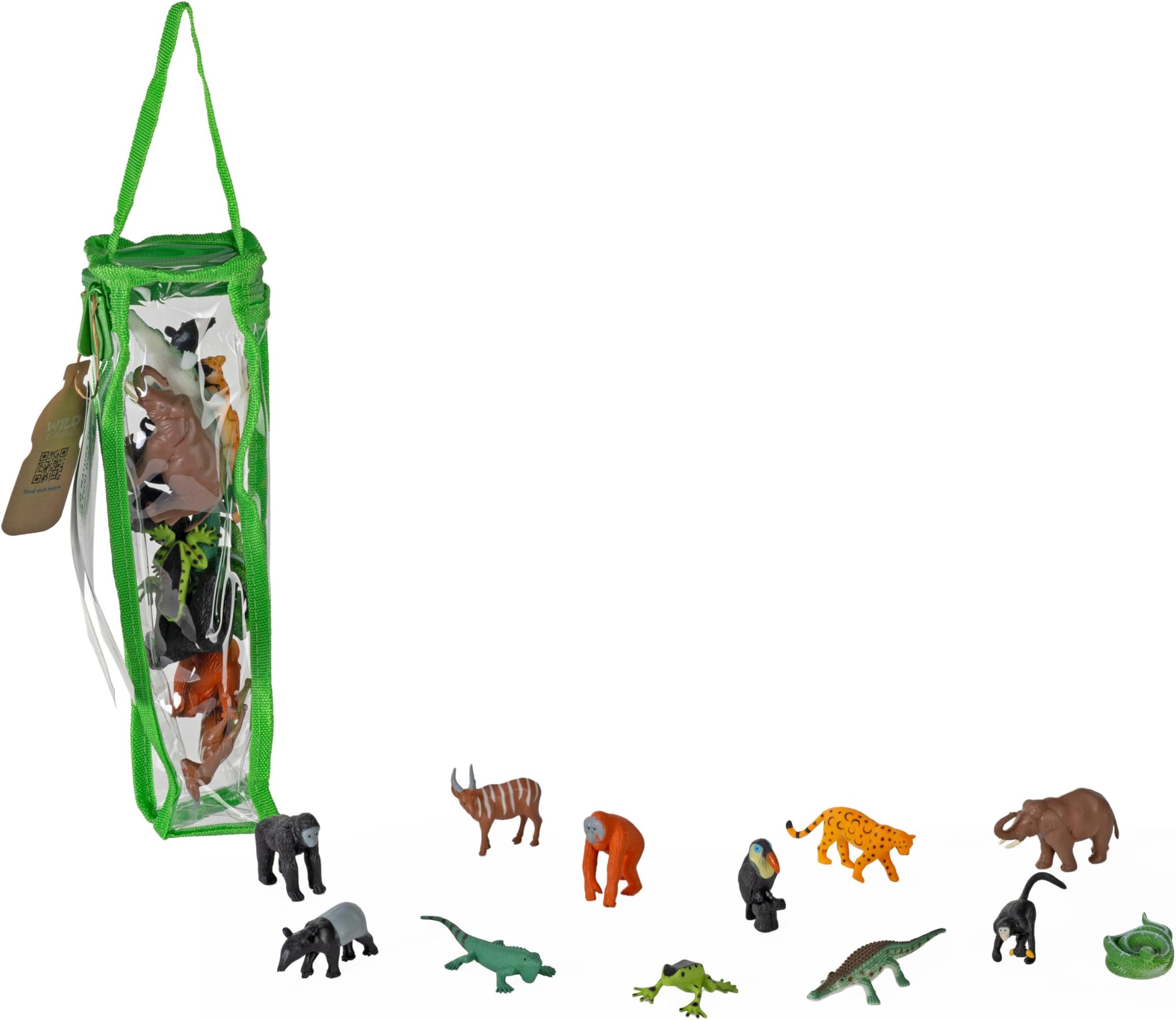 Wild Republic Nature Tubes Eco Rainforest,Toy Figures, Educational Toys, Interactive Play Set, Eco Friendly