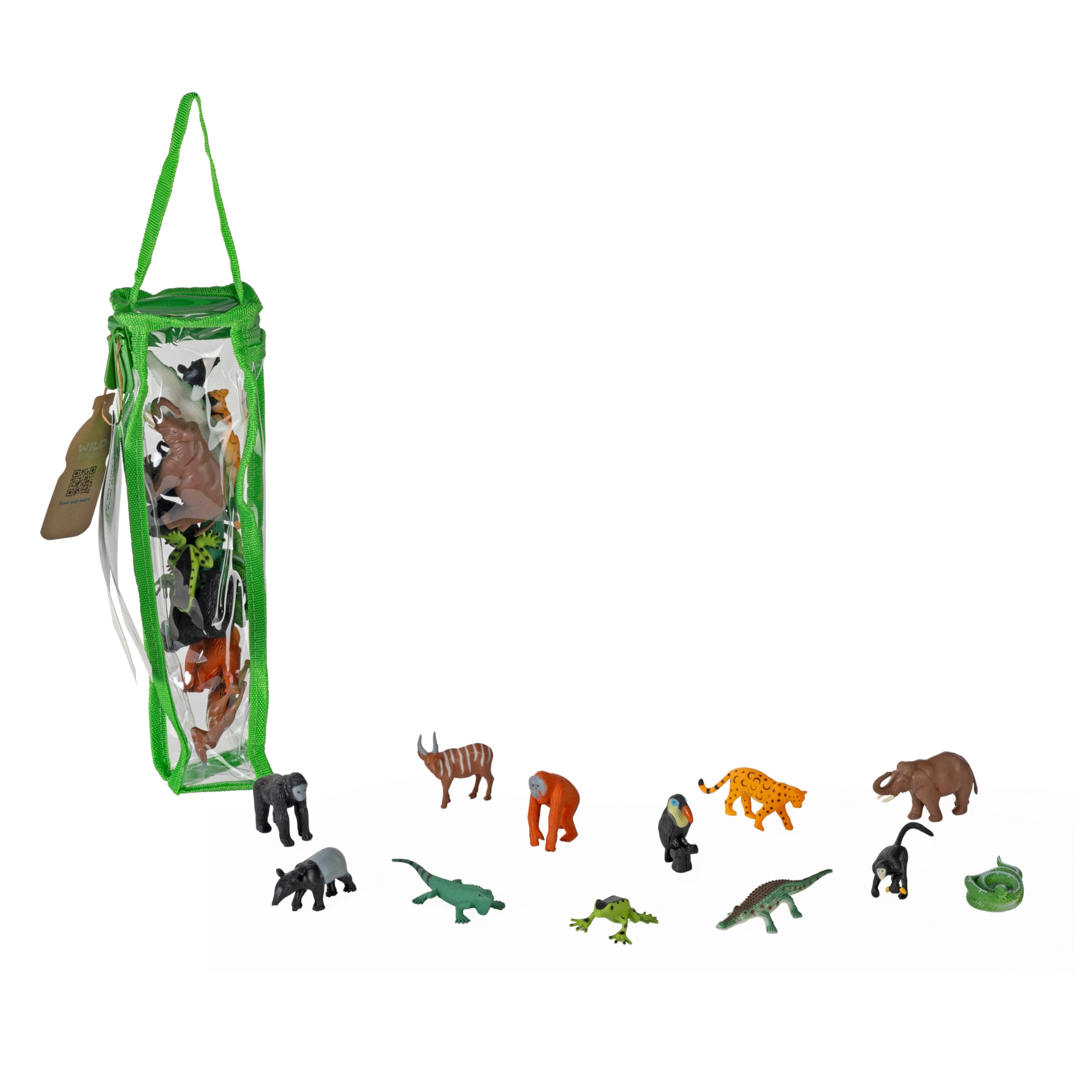 Wild Republic Nature Tubes Eco Las deszczowy, Zabawki Figurki, Zabawki Edukacyjne, Interaktywny zestaw do zabawy, przyjazny dla środowiska