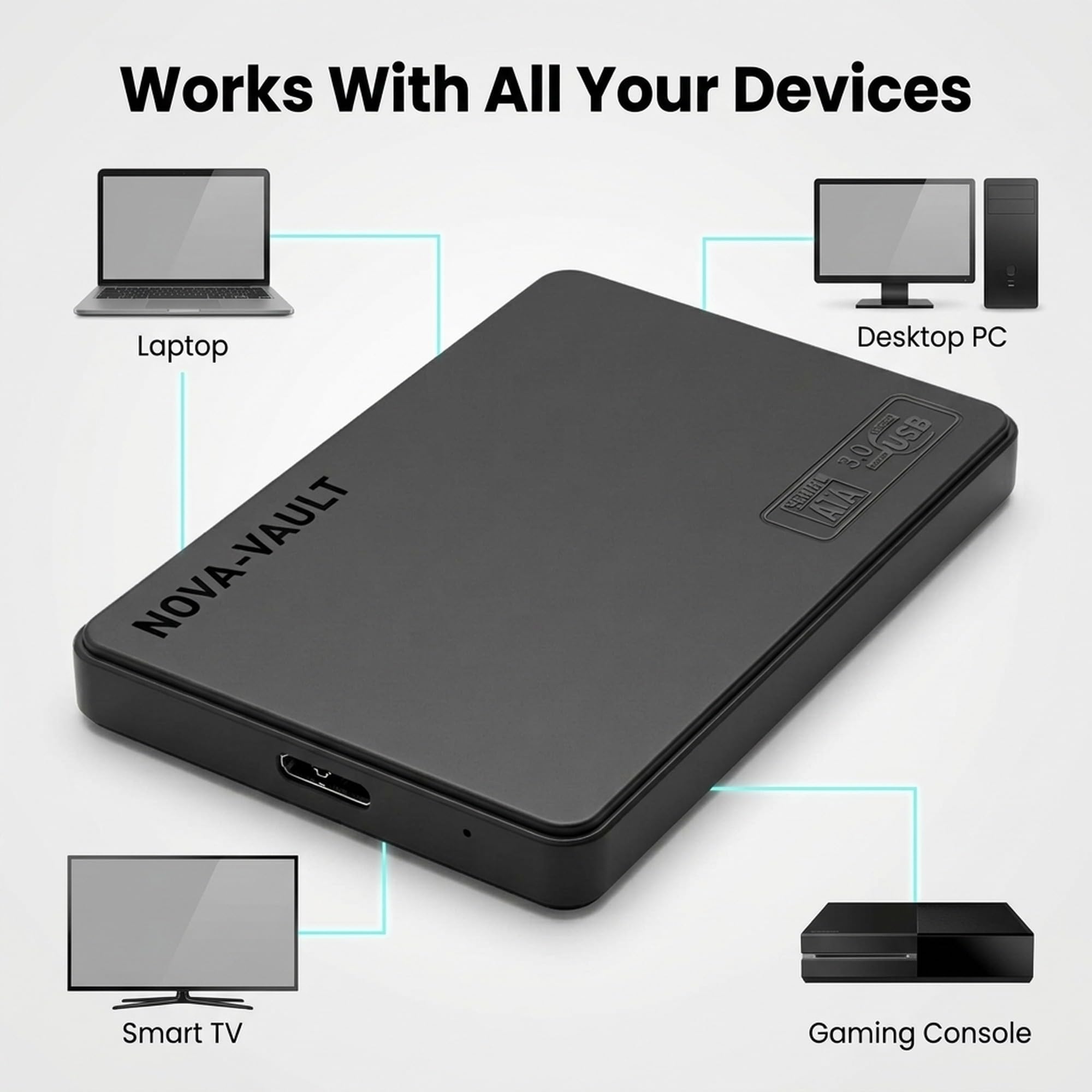 MAYUMI 1TB Portable Hard Drive - USB 3.0 -9