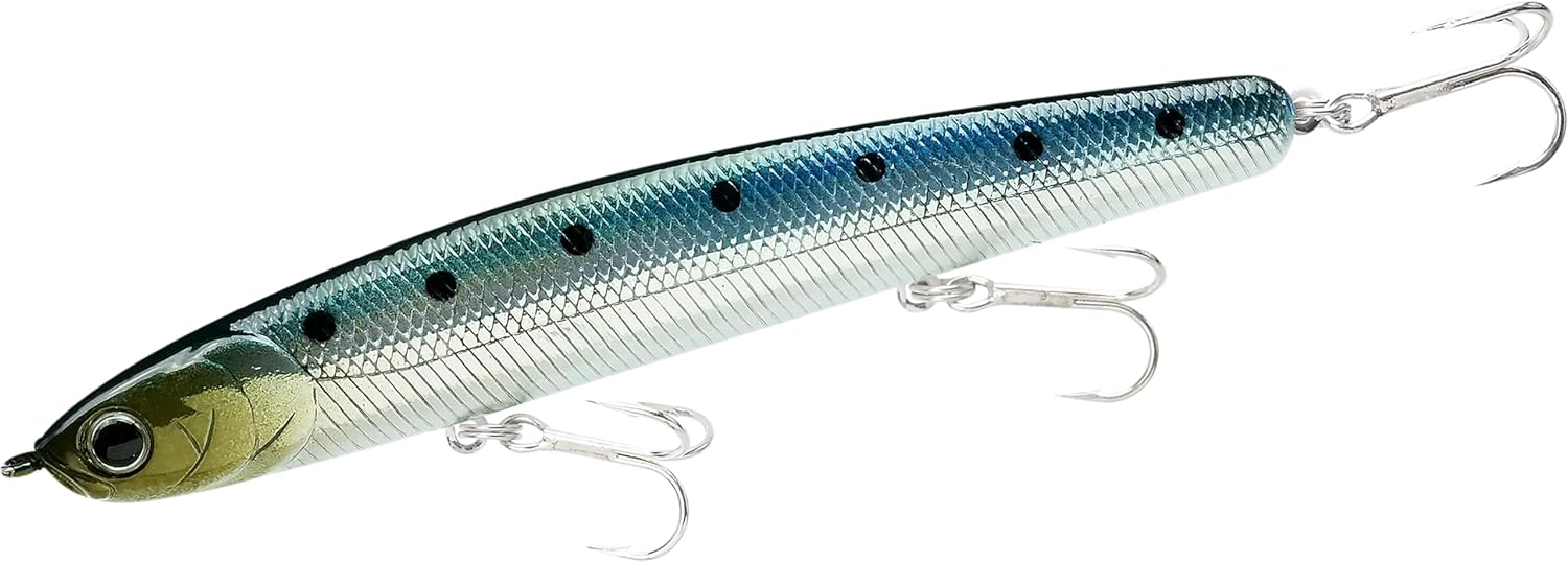 Lucky Craft Wander Slim 110 / Lipless Slim Pointer 110 Saltwater Fishing Lures, 4-3/8" Slow-Sinking Pencil Lure for Halibut, Surf Perch & Striped Bass, Long-Casting Fishing Gear